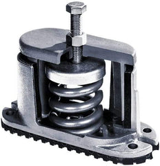 Mason Ind. - 5/8 x 4-1/2 Bolt Thread, 6-5/8" Long x 3-1/2" Wide x 5-5/8" High 1" Deflection Spring Mount - 2,650 Max Lb Capacity - Eagle Tool & Supply