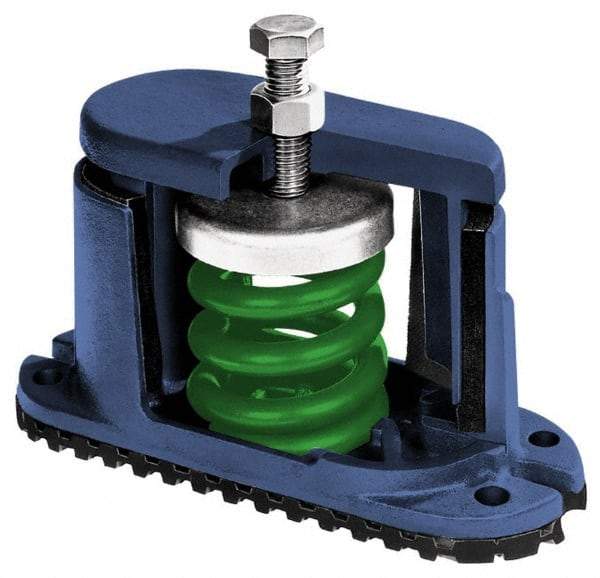 Mason Ind. - 1/2 x 4 Bolt Thread, 5-3/4" Long x 2-3/4" Wide x 5-5/8" High Stud Mount Leveling Pad & Mount - 750 Max Lb Capacity - Eagle Tool & Supply