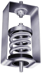 Mason Ind. - 115 Lb Capacity, 2" Deflection, HS-B, Vibration Control Hanger - 4" Long x 4-3/4" Wide x 7-1/4" High, 3/4" Max Rod Diam, 4-1/4" Lower Rod Penetration, Silver - Eagle Tool & Supply