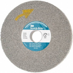 3M - 6" Diam, 1" Face Width, 1" Center Hole, Medium Grade, Silicon Carbide Deburring Wheel - Convolute, Hard Density 8 Grade, 6,000 RPM - Eagle Tool & Supply
