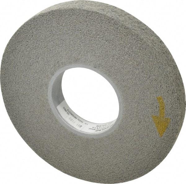 3M - 8" Diam, 1" Face Width, 3" Center Hole, Medium Grade, Silicon Carbide Deburring Wheel - Convolute, Hard Density 8 Grade, 4,500 RPM - Eagle Tool & Supply