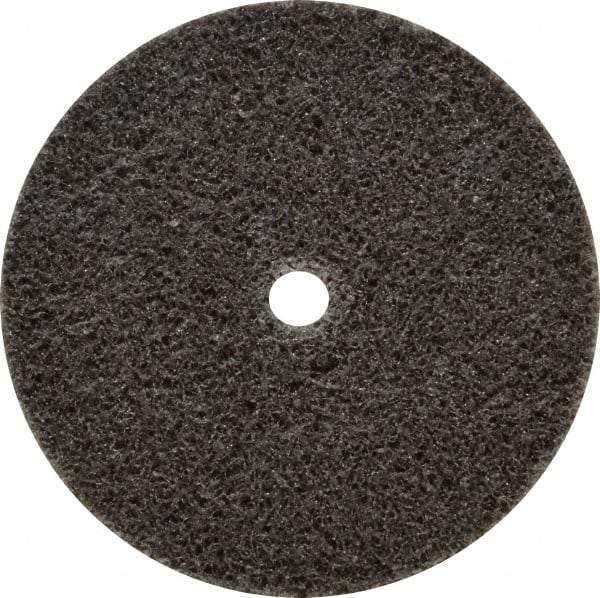 3M - 2" Diam, 1/8" Face Width, 3/16" Center Hole, Medium Grade, Aluminum Oxide Deburring Wheel - Unitized, Hard Density 6 Grade, 22,100 RPM - Eagle Tool & Supply