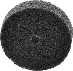 3M - 2" Diam, 1/2" Face Width, 1/4" Center Hole, Fine Grade, Silicon Carbide Deburring Wheel - Unitized, Soft Density 2 Grade, 16,100 RPM - Eagle Tool & Supply