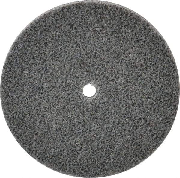 3M - 3" Diam, 1/4" Face Width, 1/4" Center Hole, Medium Grade, Aluminum Oxide Deburring Wheel - Unitized, Soft Density 2 Grade, 12,100 RPM - Eagle Tool & Supply