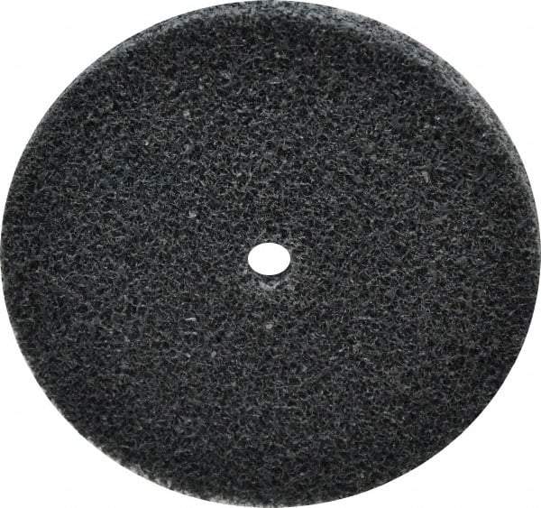 3M - 3" Diam, 1/4" Face Width, 1/4" Center Hole, Fine Grade, Silicon Carbide Deburring Wheel - Unitized, Soft Density 2 Grade, 12,100 RPM - Eagle Tool & Supply