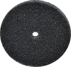 3M - 3" Diam, 1/4" Face Width, 1/4" Center Hole, Fine Grade, Silicon Carbide Deburring Wheel - Unitized, Soft Density 2 Grade, 12,100 RPM - Eagle Tool & Supply