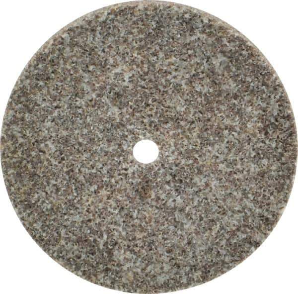3M - 3" Diam, 1/4" Face Width, 1/4" Center Hole, Coarse Grade, Aluminum Oxide Deburring Wheel - Unitized, Hard Density 8 Grade, 18,100 RPM - Eagle Tool & Supply