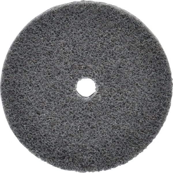 3M - 3" Diam, 1/4" Face Width, 3/8" Center Hole, Fine Grade, Silicon Carbide Deburring Wheel - Unitized, Soft Density 2 Grade, 12,100 RPM - Eagle Tool & Supply