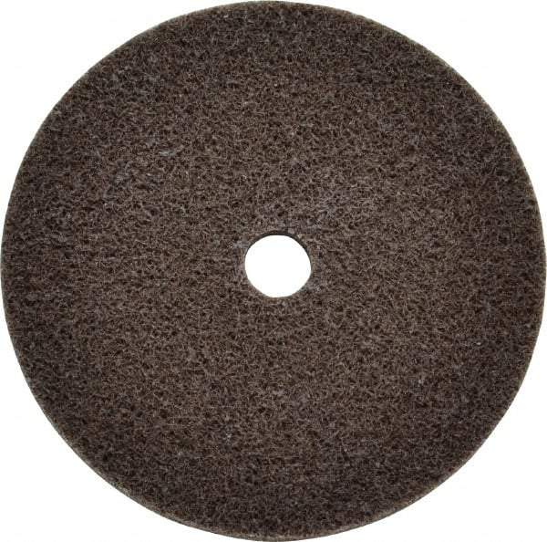 3M - 3" Diam, 1/4" Face Width, 3/8" Center Hole, Fine Grade, Aluminum Oxide Deburring Wheel - Unitized, Medium Density 4 Grade, 18,100 RPM - Eagle Tool & Supply