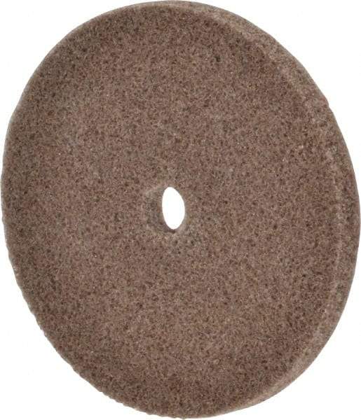 3M - 3" Diam, 1/4" Face Width, 3/8" Center Hole, Medium Grade, Aluminum Oxide Deburring Wheel - Unitized, Hard Density 6 Grade, 18,100 RPM - Eagle Tool & Supply