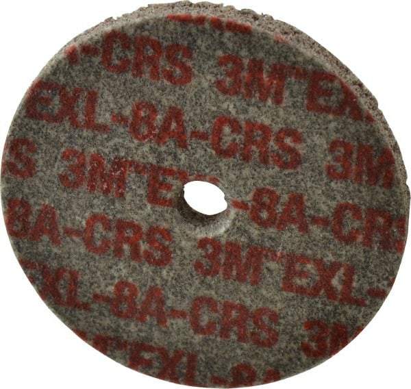 3M - 3" Diam, 1/4" Face Width, 3/8" Center Hole, Coarse Grade, Aluminum Oxide Deburring Wheel - Unitized, Hard Density 8 Grade, 18,100 RPM - Eagle Tool & Supply