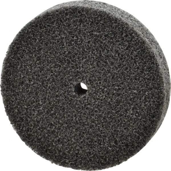 3M - 3" Diam, 1/2" Face Width, 1/4" Center Hole, Medium Grade, Aluminum Oxide Deburring Wheel - Unitized, Soft Density 2 Grade, 10,000 RPM - Eagle Tool & Supply
