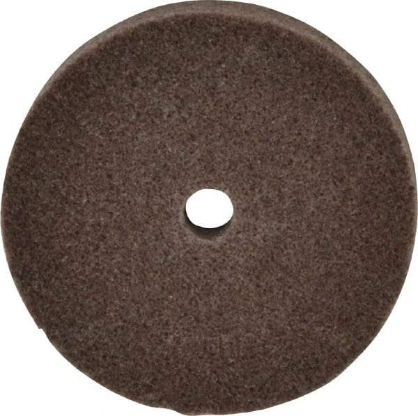 3M - 3" Diam, 1/2" Face Width, 3/8" Center Hole, Medium Grade, Aluminum Oxide Deburring Wheel - Unitized, Hard Density 8 Grade, 15,100 RPM - Eagle Tool & Supply