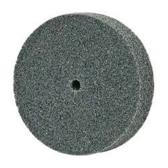 3M - 3" Diam, 3/4" Face Width, 1/4" Center Hole, Fine Grade, Silicon Carbide Deburring Wheel - Unitized, Soft Density 2 Grade, 10,000 RPM - Eagle Tool & Supply