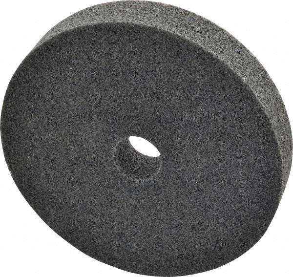 3M - 6" Diam, 1" Face Width, 1" Center Hole, Fine Grade, Silicon Carbide Deburring Wheel - Unitized, Soft Density 2 Grade, 5,000 RPM - Eagle Tool & Supply
