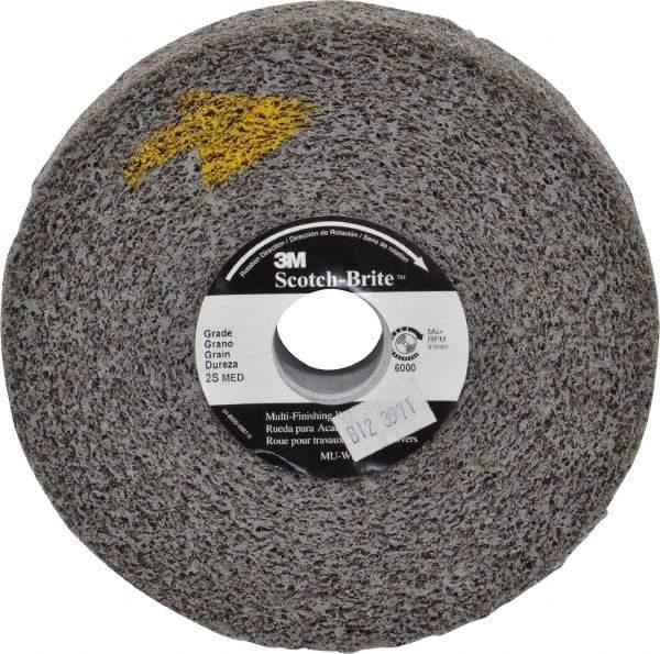 3M - 6" Diam, 1" Face Width, 1" Center Hole, Medium Grade, Silicon Carbide Deburring Wheel - Convolute, Soft Density 2 Grade, 6,000 RPM - Eagle Tool & Supply