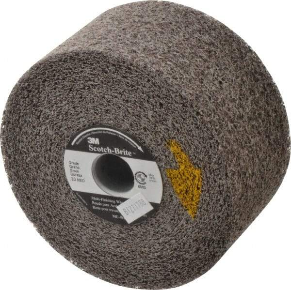 3M - 6" Diam, 3" Face Width, 1" Center Hole, Medium Grade, Silicon Carbide Deburring Wheel - Convolute, Soft Density 2 Grade, 6,000 RPM - Eagle Tool & Supply