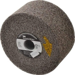 3M - 6" Diam, 3" Face Width, 1" Center Hole, Medium Grade, Silicon Carbide Deburring Wheel - Convolute, Soft Density 2 Grade, 6,000 RPM - Eagle Tool & Supply