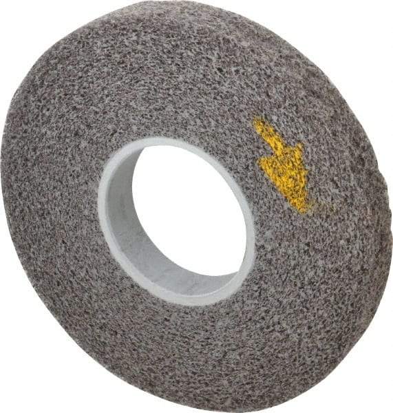 3M - 8" Diam, 1" Face Width, 3" Center Hole, Medium Grade, Silicon Carbide Deburring Wheel - Convolute, Soft Density 2 Grade, 4,500 RPM - Eagle Tool & Supply