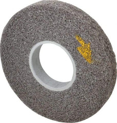 3M - 8" Diam, 1" Face Width, 3" Center Hole, Medium Grade, Silicon Carbide Deburring Wheel - Convolute, Soft Density 2 Grade, 4,500 RPM - Eagle Tool & Supply