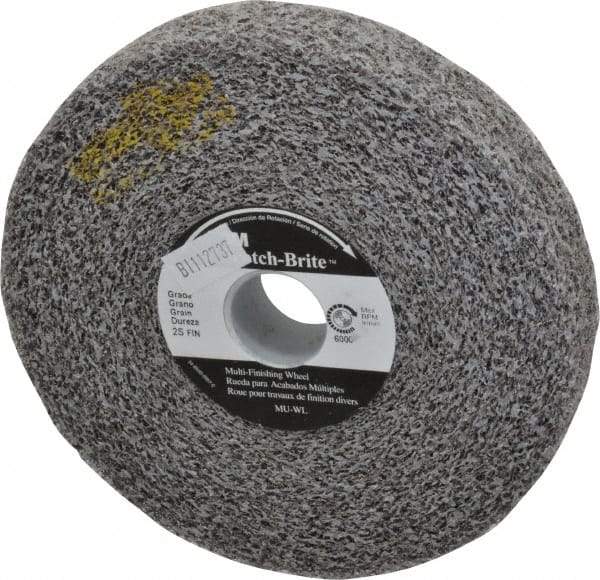 3M - 6" Diam, 1" Face Width, 1" Center Hole, Fine Grade, Silicon Carbide Deburring Wheel - Convolute, Soft Density 2 Grade, 6,000 RPM - Eagle Tool & Supply