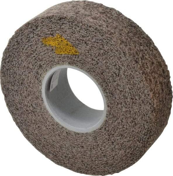 3M - 8" Diam, 2" Face Width, 3" Center Hole, Coarse Grade, Aluminum Oxide Deburring Wheel - Convolute, Hard Density 7 Grade, 4,500 RPM - Eagle Tool & Supply