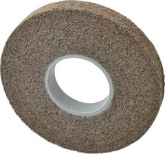 3M - 8" Diam, 1" Face Width, 3" Center Hole, Medium Grade, Aluminum Oxide Deburring Wheel - Convolute, Hard Density 7 Grade, 4,500 RPM - Eagle Tool & Supply
