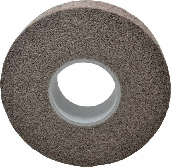 3M - 8" Diam, 2" Face Width, 3" Center Hole, Medium Grade, Aluminum Oxide Deburring Wheel - Convolute, Hard Density 7 Grade, 4,500 RPM - Eagle Tool & Supply