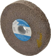 3M - 6" Diam, 1" Face Width, 1" Center Hole, Fine Grade, Aluminum Oxide Deburring Wheel - Convolute, Hard Density 7 Grade, 6,000 RPM - Eagle Tool & Supply