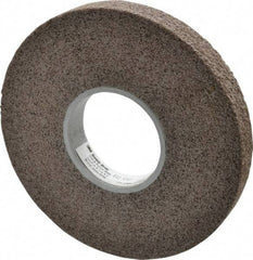 3M - 8" Diam, 1" Face Width, 3" Center Hole, Fine Grade, Aluminum Oxide Deburring Wheel - Convolute, Hard Density 7 Grade, 4,500 RPM - Eagle Tool & Supply