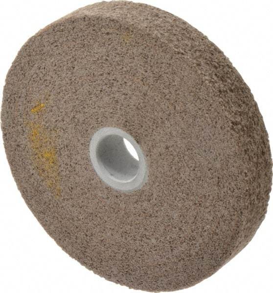 3M - 6" Diam, 1" Face Width, 1" Center Hole, Very Fine Grade, Aluminum Oxide Deburring Wheel - Convolute, Hard Density 7 Grade, 6,000 RPM - Eagle Tool & Supply