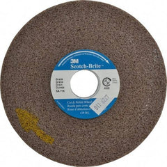 3M - 6" Diam, 1/2" Face Width, 1" Center Hole, Fine Grade, Aluminum Oxide Deburring Wheel - Convolute, Medium Density 5 Grade, 6,000 RPM - Eagle Tool & Supply