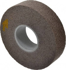 3M - 8" Diam, 2" Face Width, 3" Center Hole, Fine Grade, Aluminum Oxide Deburring Wheel - Convolute, Medium Density 5 Grade, 4,500 RPM - Eagle Tool & Supply