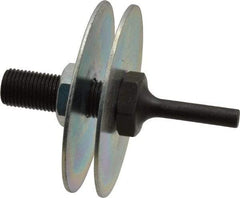 3M - 1/4" Shank Diam Unitized Deburring Wheel Mandrel - Compatible with 3" - 6" Diam x 1/4" Wide x 1/2" Hole Deburring Wheels - Eagle Tool & Supply