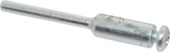 3M - 1/8" Shank Diam Unitized Deburring Wheel Mandrel - Compatible with 1/2" - 1" Diam x 1/8" Wide x 3/16" Hole Deburring Wheels - Eagle Tool & Supply