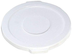 Rubbermaid - Round Lid for Use with 10 Gal Round Trash Cans - White, Polyethylene, For 2632 Brute Trash Cans - Eagle Tool & Supply