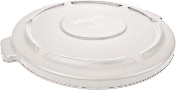 Rubbermaid - Round Lid for Use with 20 Gal Round Trash Cans - White, Polyethylene, For Brute Trash Cans - Eagle Tool & Supply