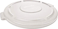 Rubbermaid - Round Lid for Use with 20 Gal Round Trash Cans - White, Polyethylene, For Brute Trash Cans - Eagle Tool & Supply