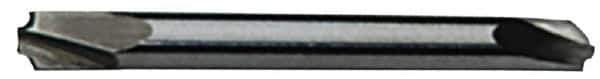 Accupro - 0.109" Radius, 5/16" Mill Diam, 2 Flute Solid Carbide Corner Rounding End Mill - Double End, TiN Finish, 2-1/2" OAL, 5/16" Shank Diam - Eagle Tool & Supply