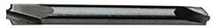 Accupro - 0.035" Radius, 1/8" Mill Diam, 2 Flute Solid Carbide Corner Rounding End Mill - Double End, TiN Finish, 1-1/2" OAL, 1/8" Shank Diam - Eagle Tool & Supply