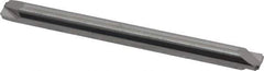 Accupro - 0.01" Radius, 1/8" Mill Diam, 2 Flute Solid Carbide Corner Rounding End Mill - Double End, Uncoated, 1-1/2" OAL, 1/8" Shank Diam - Eagle Tool & Supply