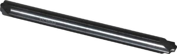 Accupro - 0.025" Radius, 1/8" Mill Diam, 2 Flute Solid Carbide Corner Rounding End Mill - Double End, Uncoated, 1-1/2" OAL, 1/8" Shank Diam - Eagle Tool & Supply