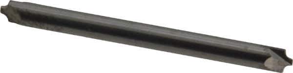Accupro - 0.04" Radius, 1/8" Mill Diam, 2 Flute Solid Carbide Corner Rounding End Mill - Double End, Uncoated, 1-1/2" OAL, 1/8" Shank Diam - Eagle Tool & Supply