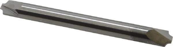Accupro - 0.05" Radius, 3/16" Mill Diam, 2 Flute Solid Carbide Corner Rounding End Mill - Double End, Uncoated, 2" OAL, 3/16" Shank Diam - Eagle Tool & Supply