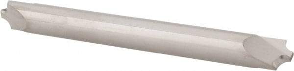 Accupro - 0.062" Radius, 3/16" Mill Diam, 2 Flute Solid Carbide Corner Rounding End Mill - Double End, Uncoated, 2" OAL, 3/16" Shank Diam - Eagle Tool & Supply