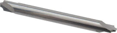 Accupro - 0.072" Radius, 1/4" Mill Diam, 2 Flute Solid Carbide Corner Rounding End Mill - Double End, Uncoated, 2-1/2" OAL, 1/4" Shank Diam - Eagle Tool & Supply
