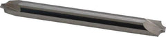 Accupro - 0.078" Radius, 1/4" Mill Diam, 2 Flute Solid Carbide Corner Rounding End Mill - Double End, Uncoated, 2-1/2" OAL, 1/4" Shank Diam - Eagle Tool & Supply