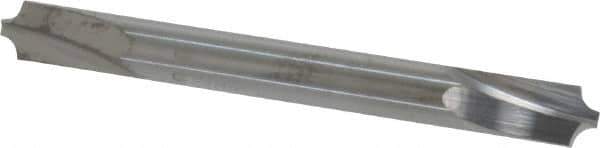 Accupro - 0.085" Radius, 1/4" Mill Diam, 2 Flute Solid Carbide Corner Rounding End Mill - Double End, Uncoated, 2-1/2" OAL, 1/4" Shank Diam - Eagle Tool & Supply