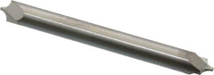 Accupro - 0.1" Radius, 1/4" Mill Diam, 2 Flute Solid Carbide Corner Rounding End Mill - Double End, Uncoated, 2-1/2" OAL, 1/4" Shank Diam - Eagle Tool & Supply