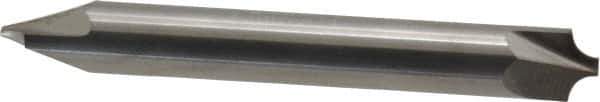 Accupro - 0.109" Radius, 5/16" Mill Diam, 2 Flute Solid Carbide Corner Rounding End Mill - Double End, Uncoated, 2-1/2" OAL, 5/16" Shank Diam - Eagle Tool & Supply